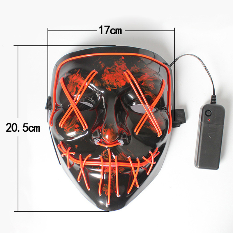 Halloween LED Mask Purge Masks Choice Mascara Costume DJ Party Light To Mixed Color Masque Glow In Dark Halloween Cosplay Mask