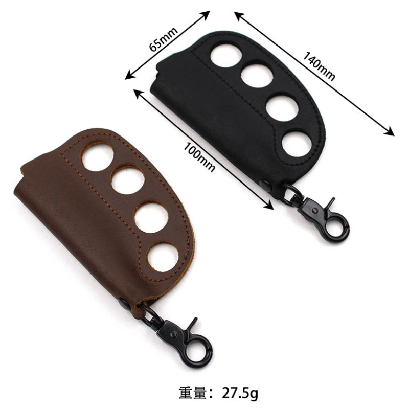 Finger Lighter Holster Lighter Leather Case Bag Keychain Lighter Cover For Hiking & Outdoor