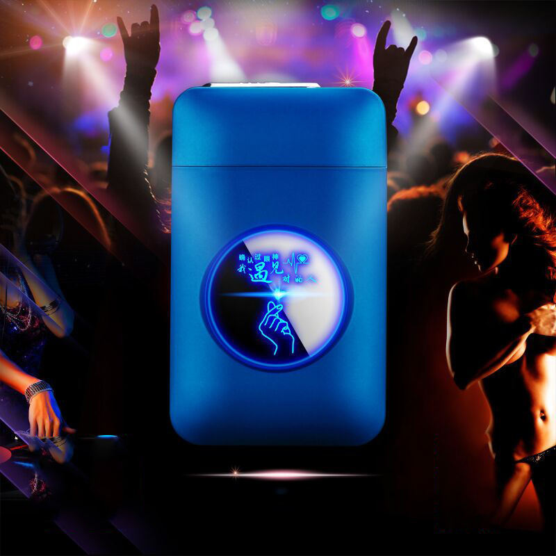 Multifunctional Cigarette Case Lighter Laser Custom Rechargeable Usb Cigarette Lighter Case