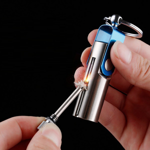 Wholesale Multi-functional Cigarette Vintage Transparent Hanging Kerosene Match Lighter