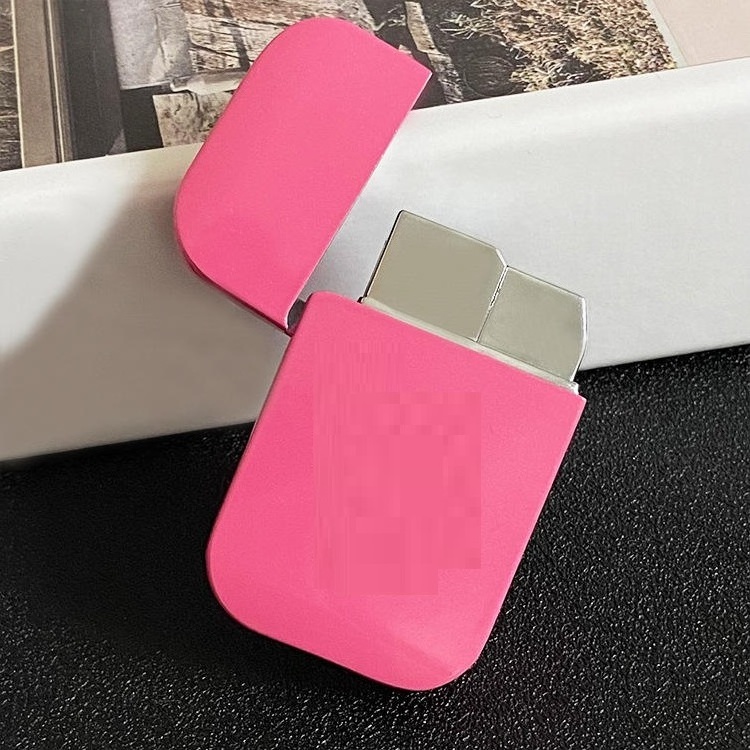 Wholesale Pink Metal Lighter Windproof Pink Flame Cute Lighter For Girls Gift