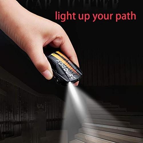 Dual Arc Plasma Lighter Windproof Battery Indicator Usb Rechargeable Car Shape Lighter With Led Light