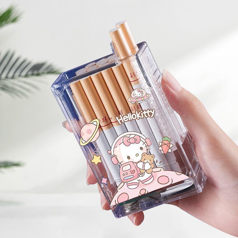 20pcs Transparent Plastic Cigarette Case Lighter Cartoon Puppy Cute USB Lighter Support Custom