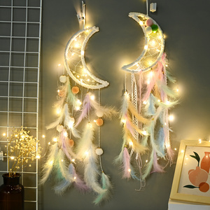 Wholesale Mobile Room Night Light Dreamcatcher Feather Dream Catcher For Wedding Gift Birthday Holidays Wall Hanging Decor