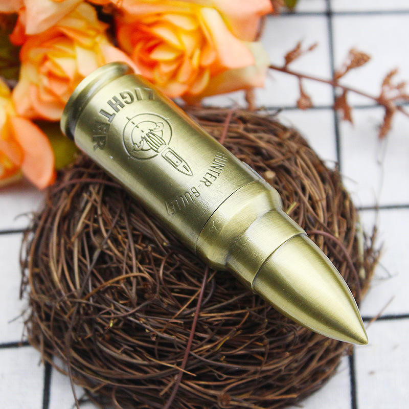 Hunter Bullet Lighter Flint Free Fire Torch Lighter Metal Cigar Cigarette Lighter For Man Gift