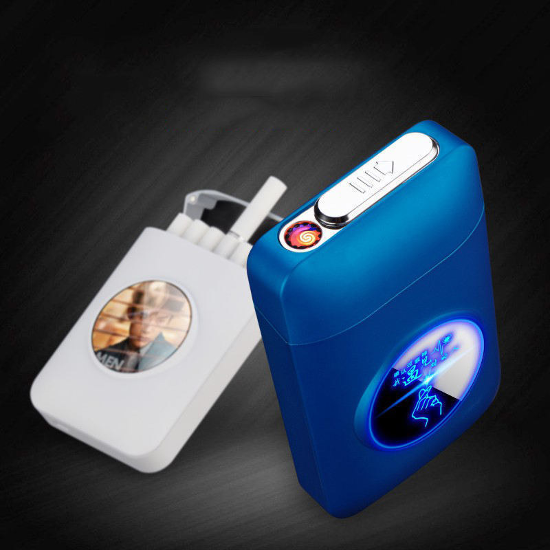 Multifunctional Cigarette Case Lighter Laser Custom Rechargeable Usb Cigarette Lighter Case