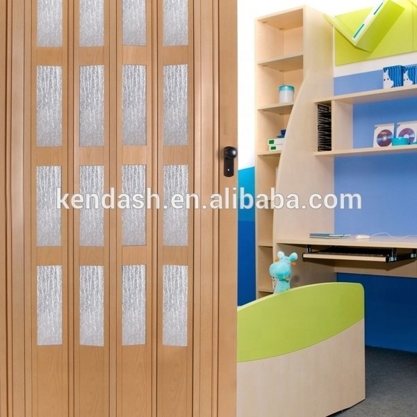 Plastic interior folding door with soft Hinge sliding door