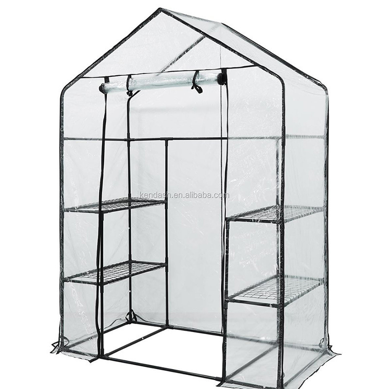 PVC Single Compartment Walk-in Greenhouse Garden Greenhouse Green Metal Transparent Grow Box Set Complete Indoor Waterproof