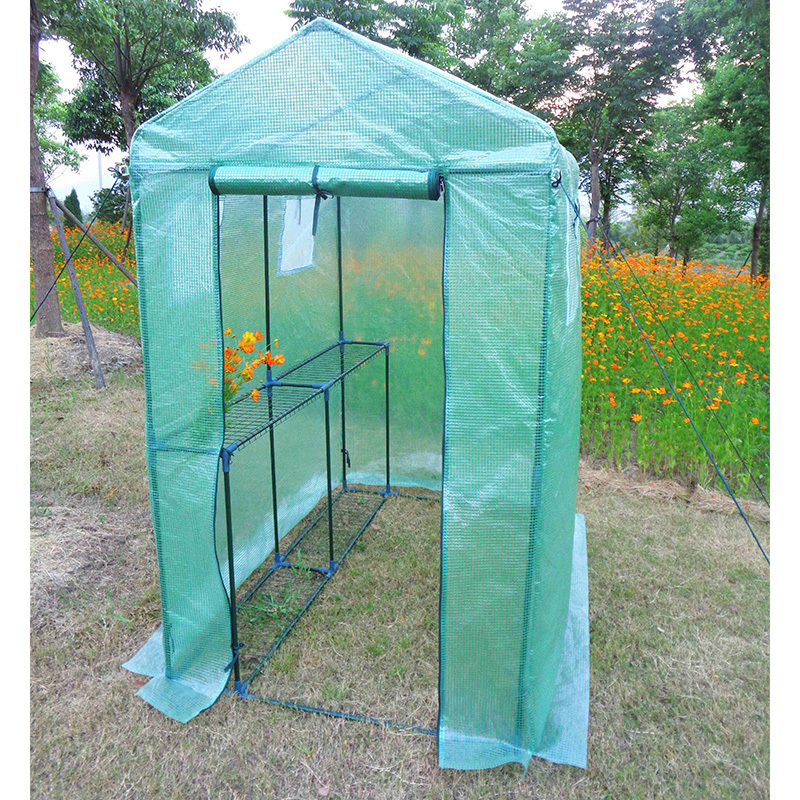 PVC Single Compartment Walk-in Greenhouse Garden Greenhouse Green Metal Transparent Grow Box Set Complete Indoor Waterproof