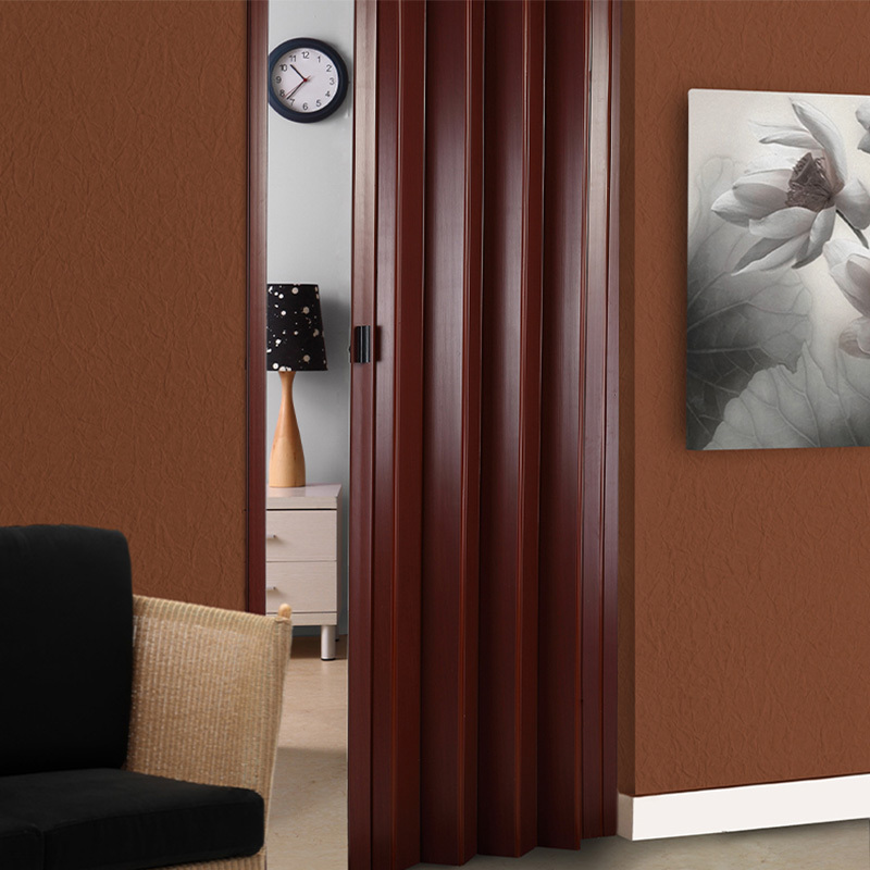 Safe Folding PVC Mdf Solid Wood Doors PVC Interior Louver Hotel Door