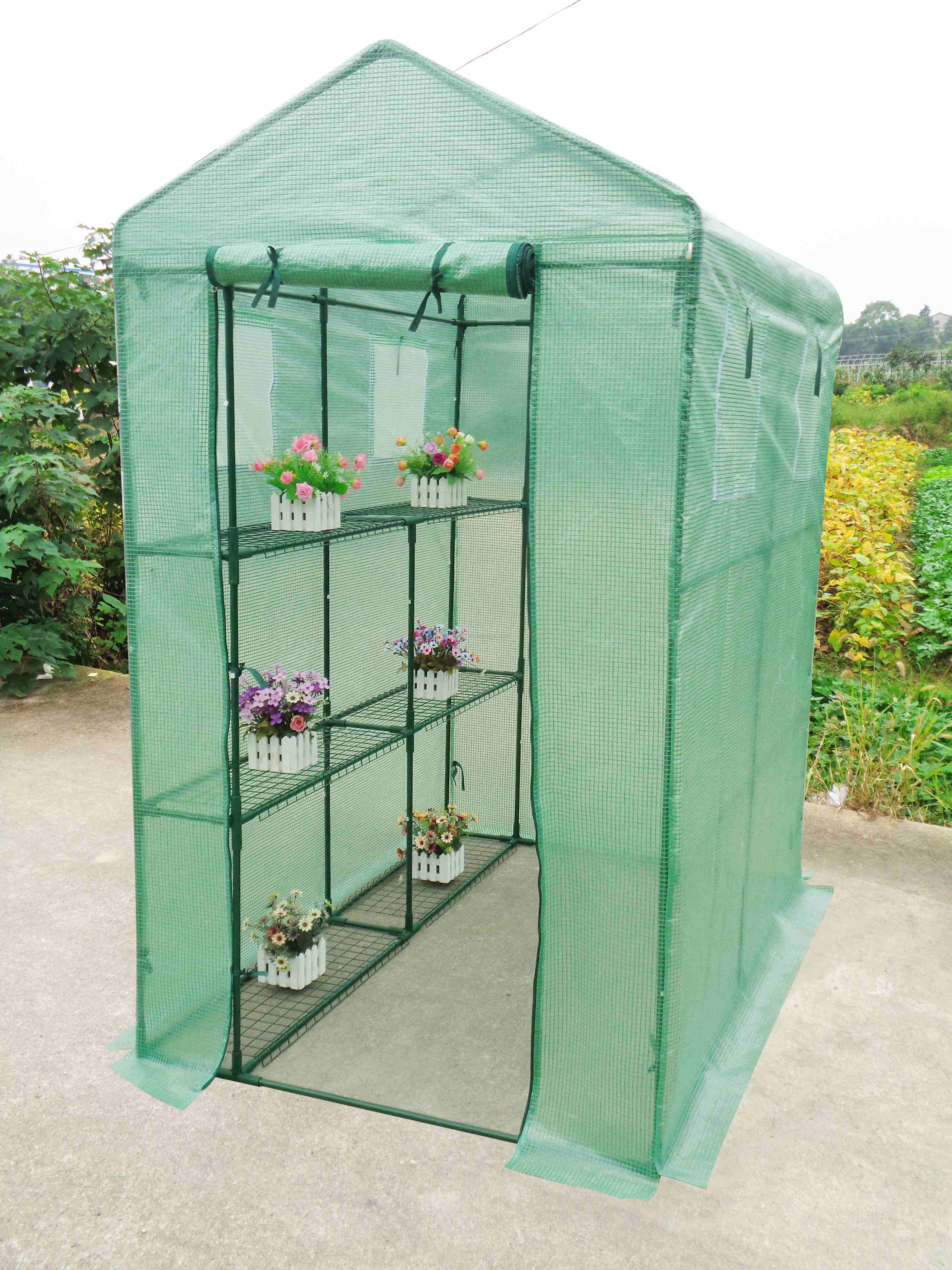 Walk In Greenhouse Indoor Outdoor Sturdy Shelves Grow Plants Seedlings Herbs In Any Season Gardening Rack Garden Greenhouse