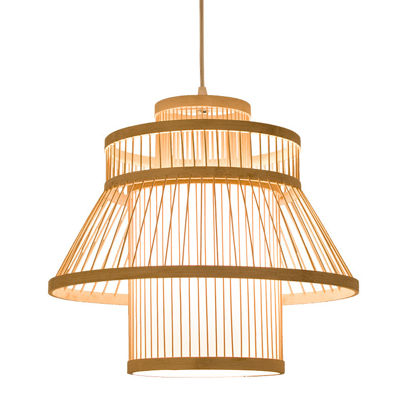 Best Quality Modern Decoration Chandelier Bamboo Shade Rattan Pendant Light For Dining Room Hotel