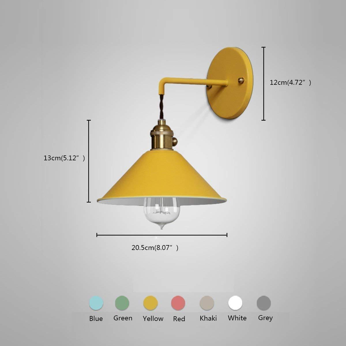 Classic Indoor Yellow Aluminum Led Lighting Wall Modern Umbrella Wall Lamp Metal Shade For Villa Hotel Bed