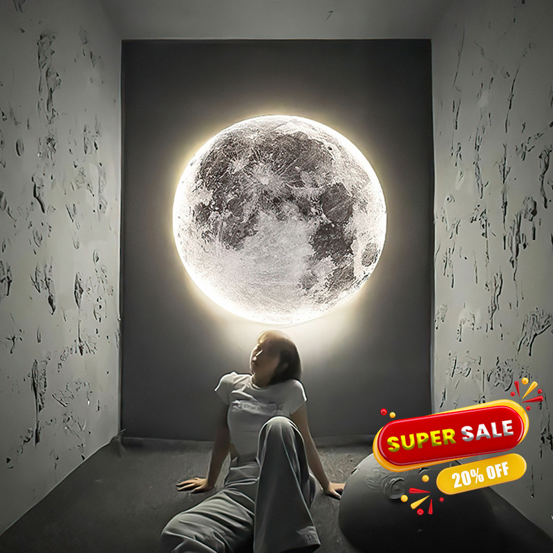 Creative Design Dimmable Moon Wall Lamp Round Decor Planet Led Bedroom Wall Light For Home