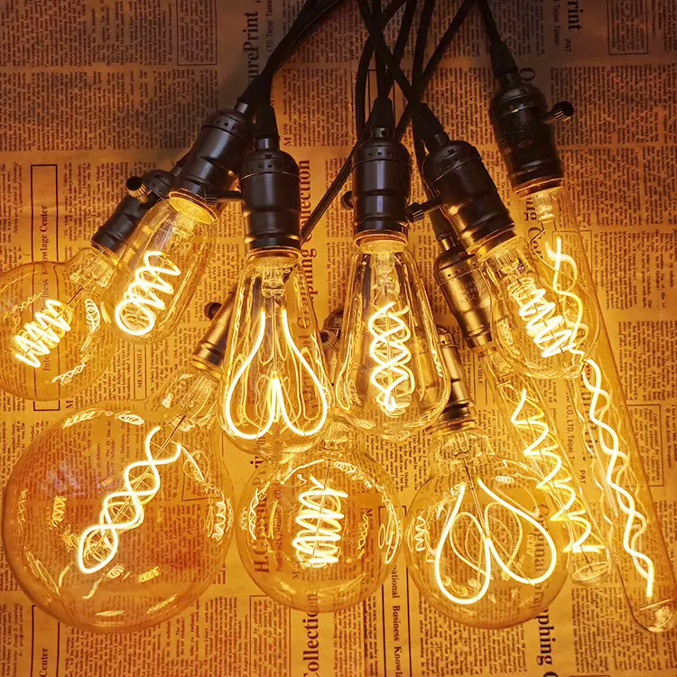 Creative Simple Edison Bulb E27 LED Filament Lamp Art Chandelier Decorative Lamp Special-Shaped Lamp