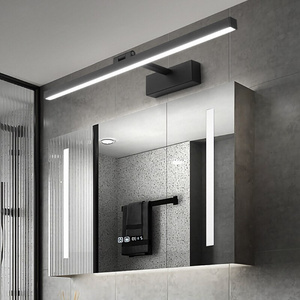 Modern LED Mirror Bathroom Vanity Lamp Waterproof Cosmetic Mirror Lamp Black White Wall Light