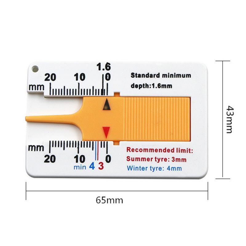 Car Wheel Tire depth gauge 0-20mm Tyre Tread Depthometer Depth Indicator Gauge Gage Motorcycle Trailer Van Measure Tool