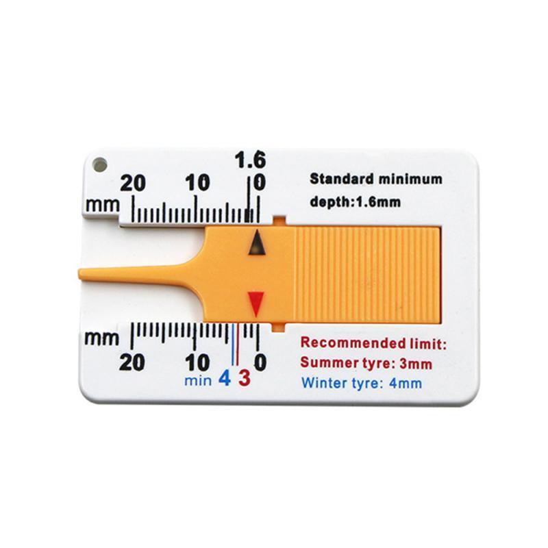 Car Wheel Tire depth gauge 0-20mm Tyre Tread Depthometer Depth Indicator Gauge Gage Motorcycle Trailer Van Measure Tool