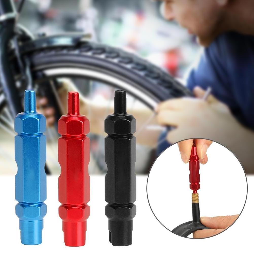 Bike Tire Valve Disassemble Tool French Air Valve Wrench American Valve Core Tool Multifunctional Disassembly Tire Extension Rod