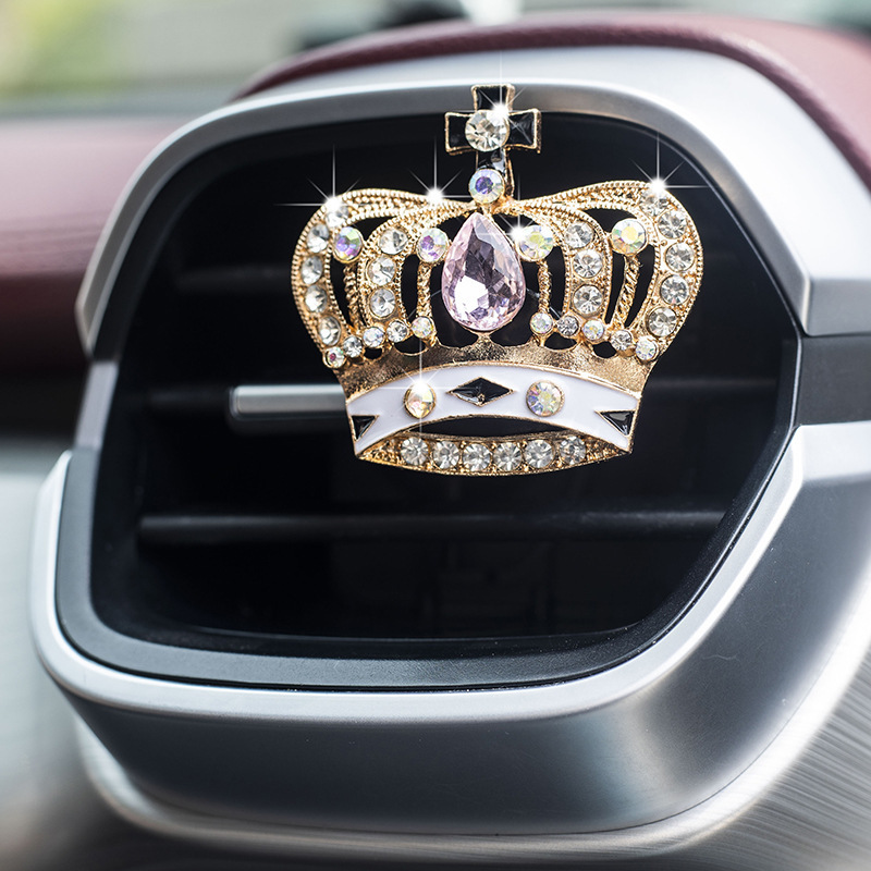 Car Decor Diamond Purse Car Air Freshener Auto Outlet Perfume Clip Scent Diffuser Bling Crystal Car Accessories Women Girls