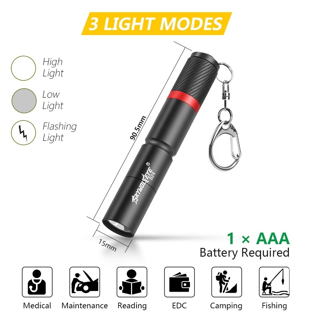 Ultra small LED Flashlight With premium XPE lamp beads IP67 waterproof Pen light Portable light For emergency camping outdoor