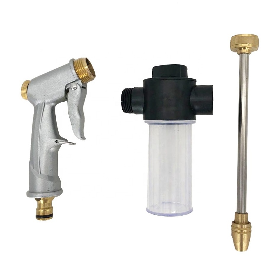 High-Pressure Metal Water Spray Gun Car Washer Cleaner Garden Hose Water Gun Sprinkler Foam Water Gun For The Garden