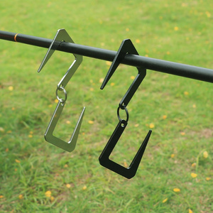 S-Hook Outdoor Camping Spoon Pan Pot Utensils Hangers Two Way Storage Hook S Shaped Hanging Hook Door Closet Clothes Rack