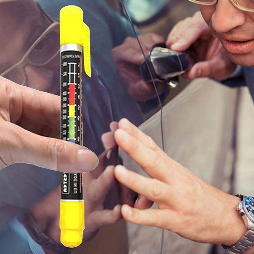 Car Paint Film Tester with Magnetic Tip Car Coating Thickness Gauge High Precision Car Coating Thickness Meter for Auto Vehicle