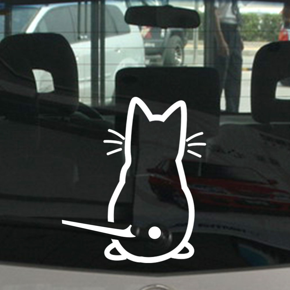 Funny Moving Cat Tail Car Sticker Windshield Wiper Decor Decals Dog Cat Vinyl Art Sticker For Truck Car Bumper Funny Decoration