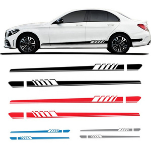 2pcs Car Side Stickers Wrap Racing Stripes Auto Vinyl Film Body Door Accessories Decals