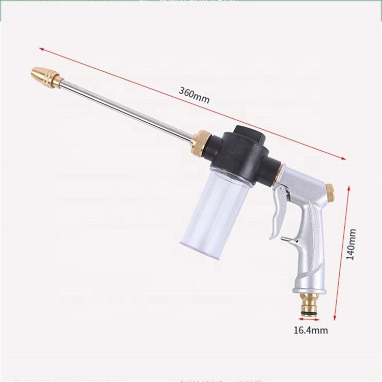 High-Pressure Metal Water Spray Gun Car Washer Cleaner Garden Hose Water Gun Sprinkler Foam Water Gun For The Garden