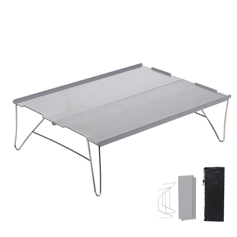 Ultralight Mini Outdoor Table Foldable Aluminum Alloy Camping Table for Travel Picnic Barbecue Lightweight Camping Furniture