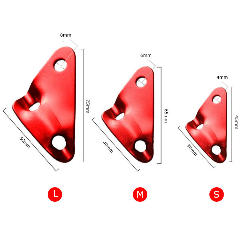 L size Aluminum Alloy Triangle Tent Cord Rope Fastener Guy Line Adjuster Camping Wind Buckle Stopper Tightener Hook Tensioner