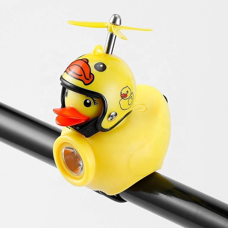 Bike Light LED Night Riding Little Yellow Duck Children's Bell Horn Flashlight Bicycle Headlight for Cycling Bicycle Front Lamp