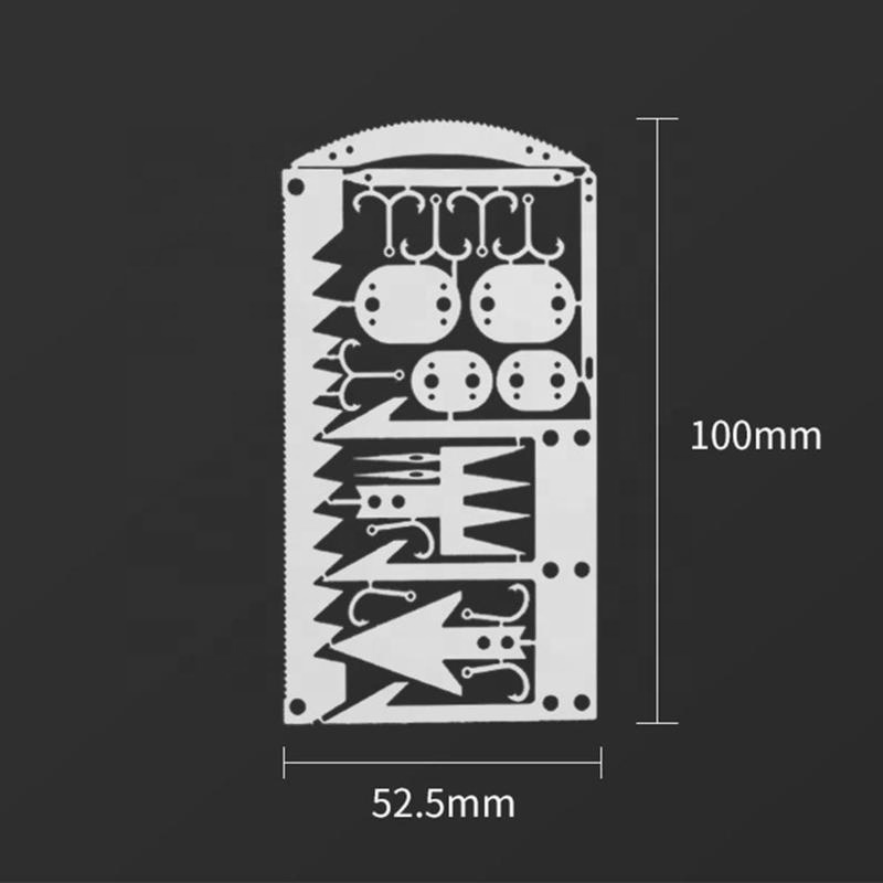 Survival Tool Card 22 In 1 Survival Card-Multi Purpose Pocket Tool Stainless Steel Survival Camping Hiking Fishing Hunting Tool