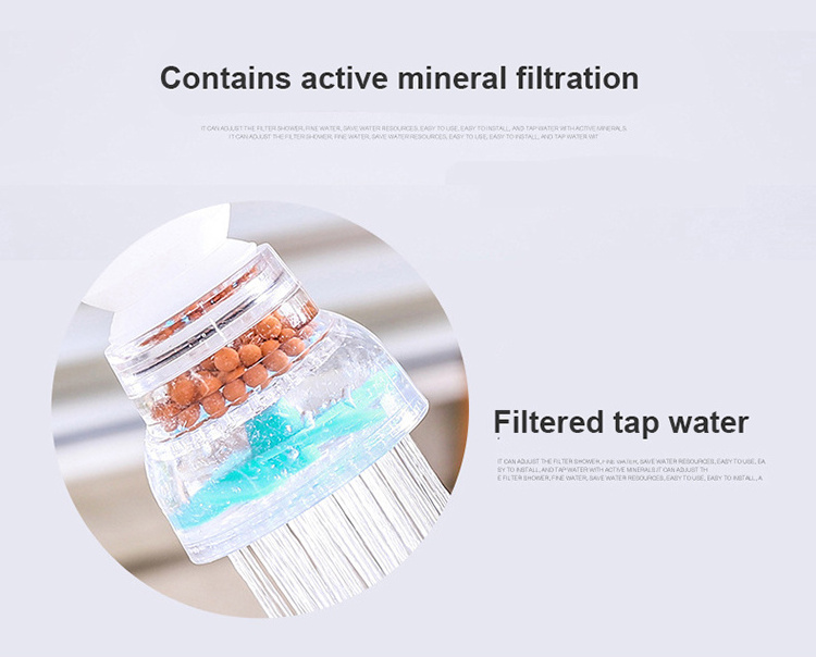 Extendable Filtering Shower Head Household Kitchen Splash-Proof Water Filter Faucet Rotating Water Drainer Faucet Extender