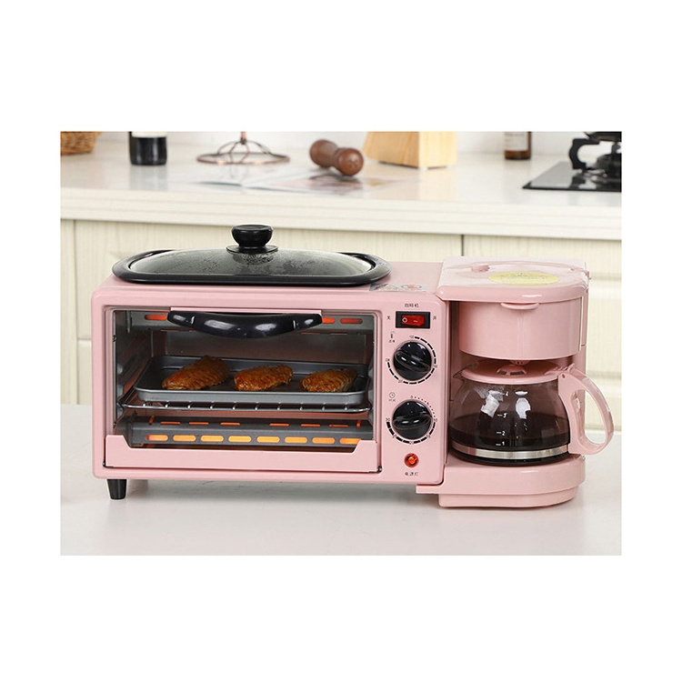 3 In 1 Breakfast Maker Machine With Hot Plate And Toaster Oven And Coffee Maker Toast Grill For Sale