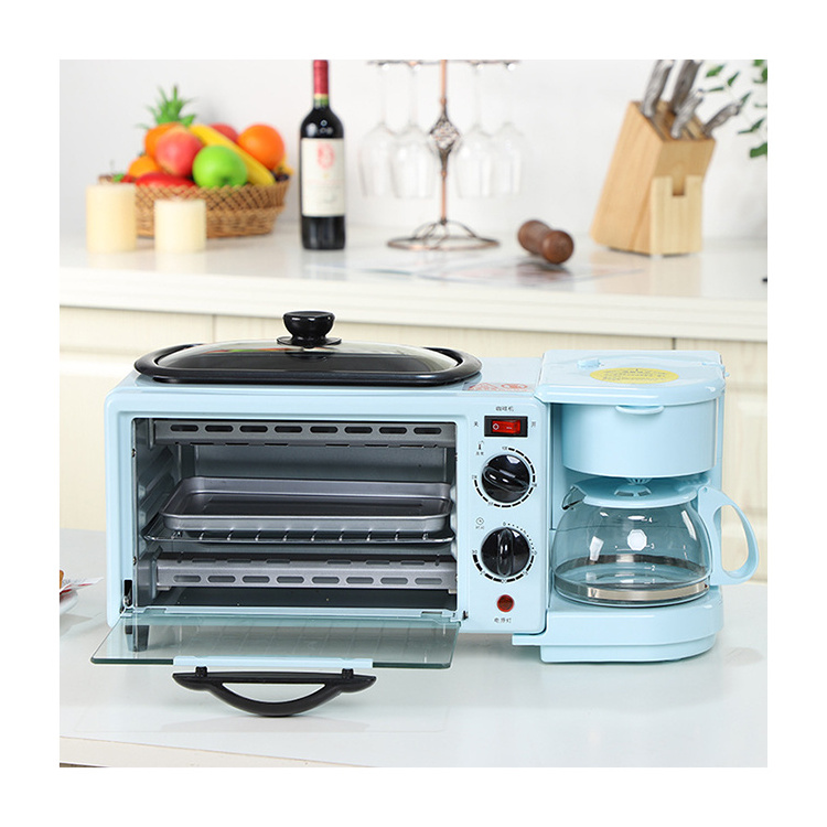 3 In 1 Breakfast Maker Machine With Hot Plate And Toaster Oven And Coffee Maker Toast Grill For Sale