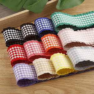 Customize Gift Packing Decoration Gingham Ribbon,Wholesale Multi Colors Plaid Tartan England Check Ribbon for hair bows crafts