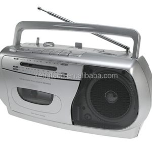 CT-130 Silver Color AM FM Analogue Radio Cassette Recorder Portable Radio