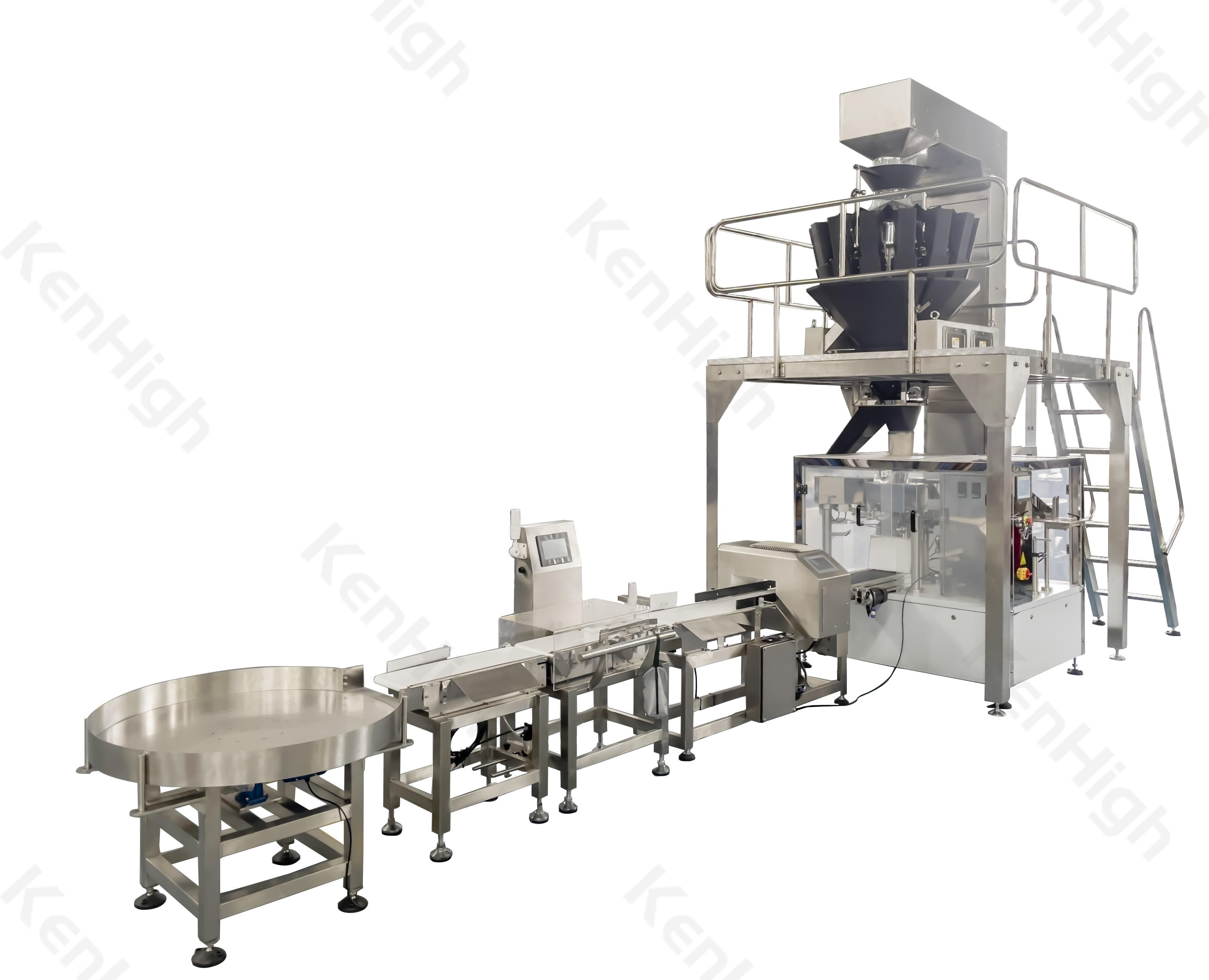 KenHigh Factory Price Rotary Premade Ziplock Pouch Laundry Condensate Beads Macaroni Doypack Cereals Packaging Machine