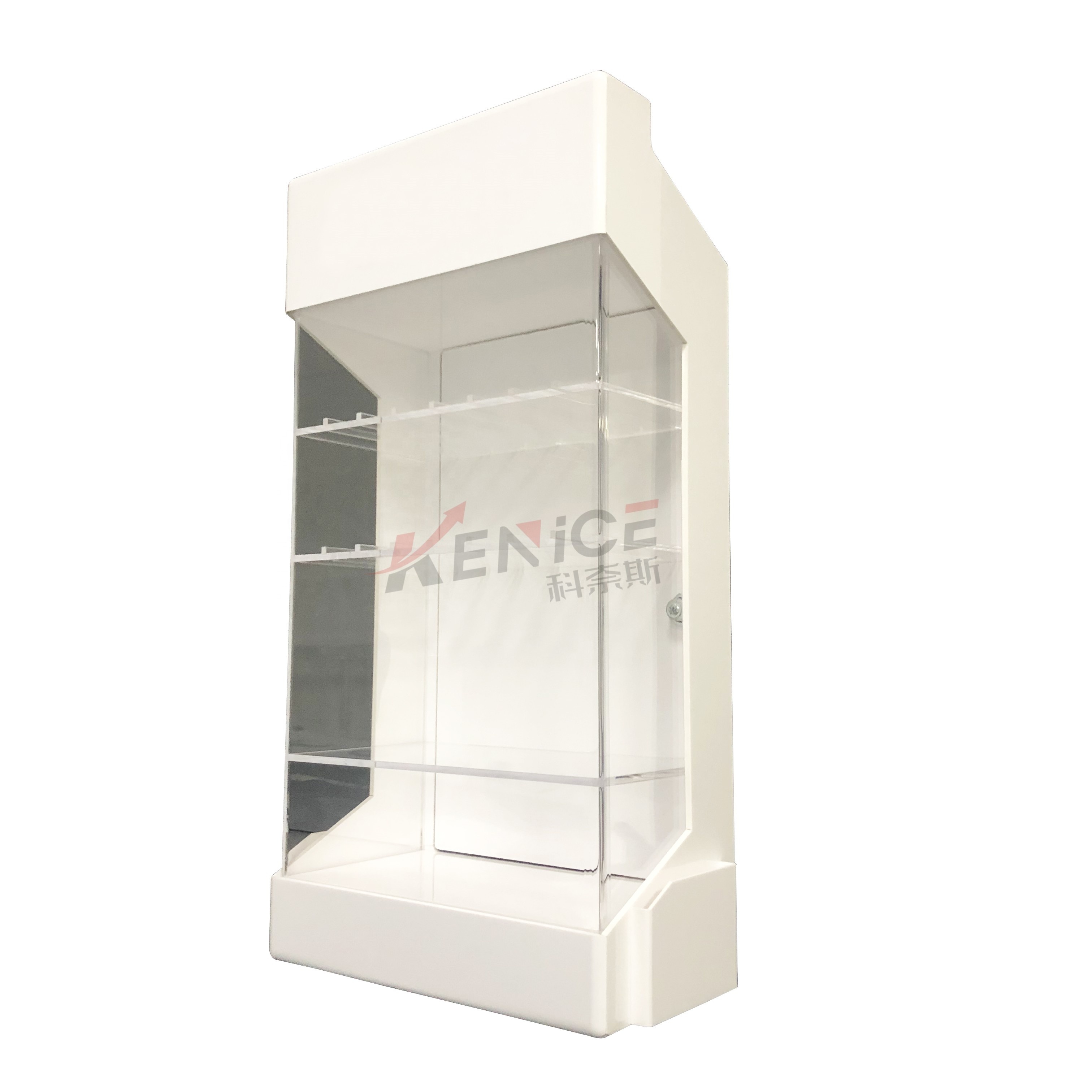 Supermarket Tobacco Shop Acrylic Cigarette Display Case 4 Shelves Led Cigarettes Display Stand Showcase with Lock