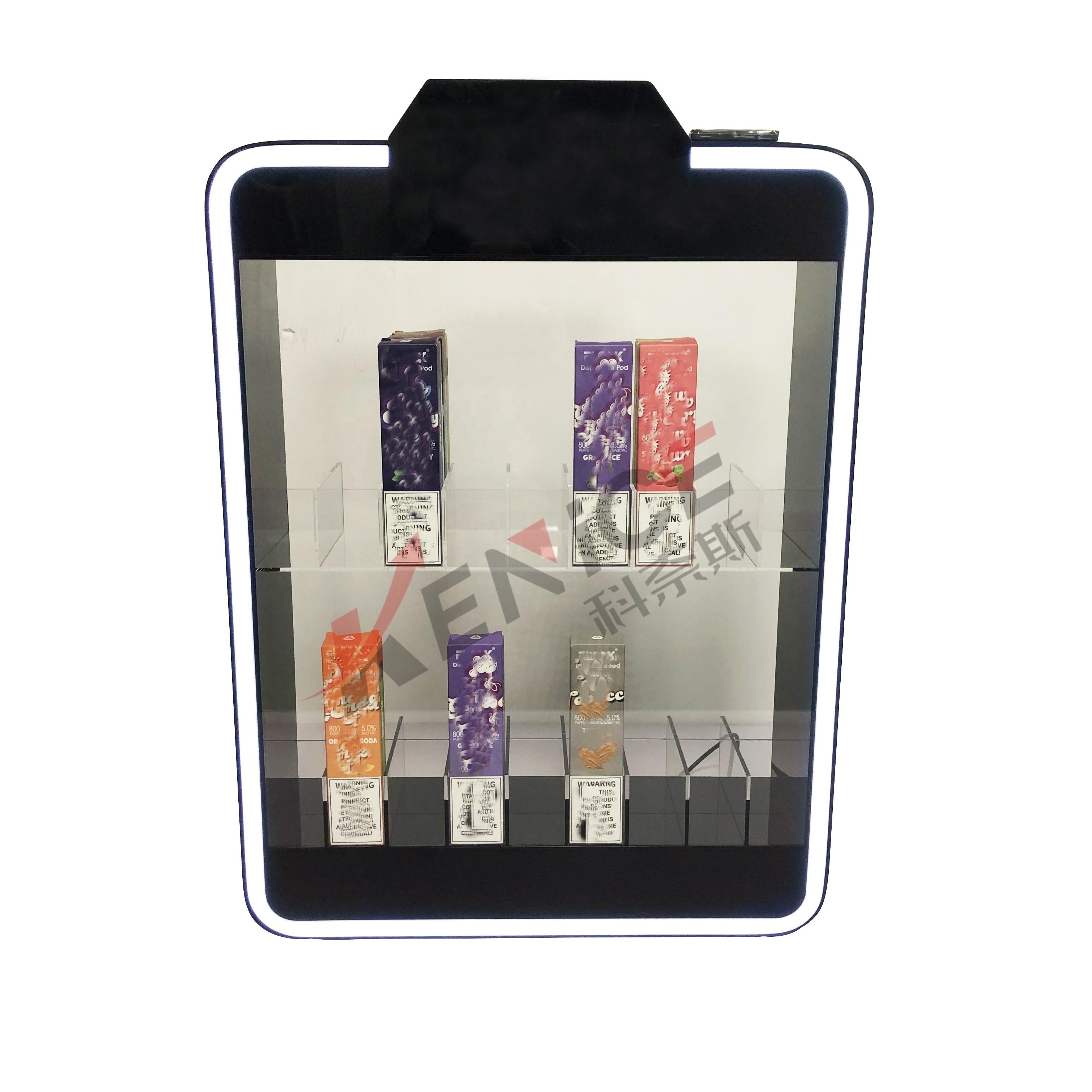 Wholesale Design Display Cabinet For Cigarette And Lighter 4 Shelves Locking Door Acrylic Countertop Display Case For Sale