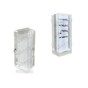 Hot Selling Custom Acrylic Display Props Desktop Floor Acrylic Knife Display Racks With Lockable Doors