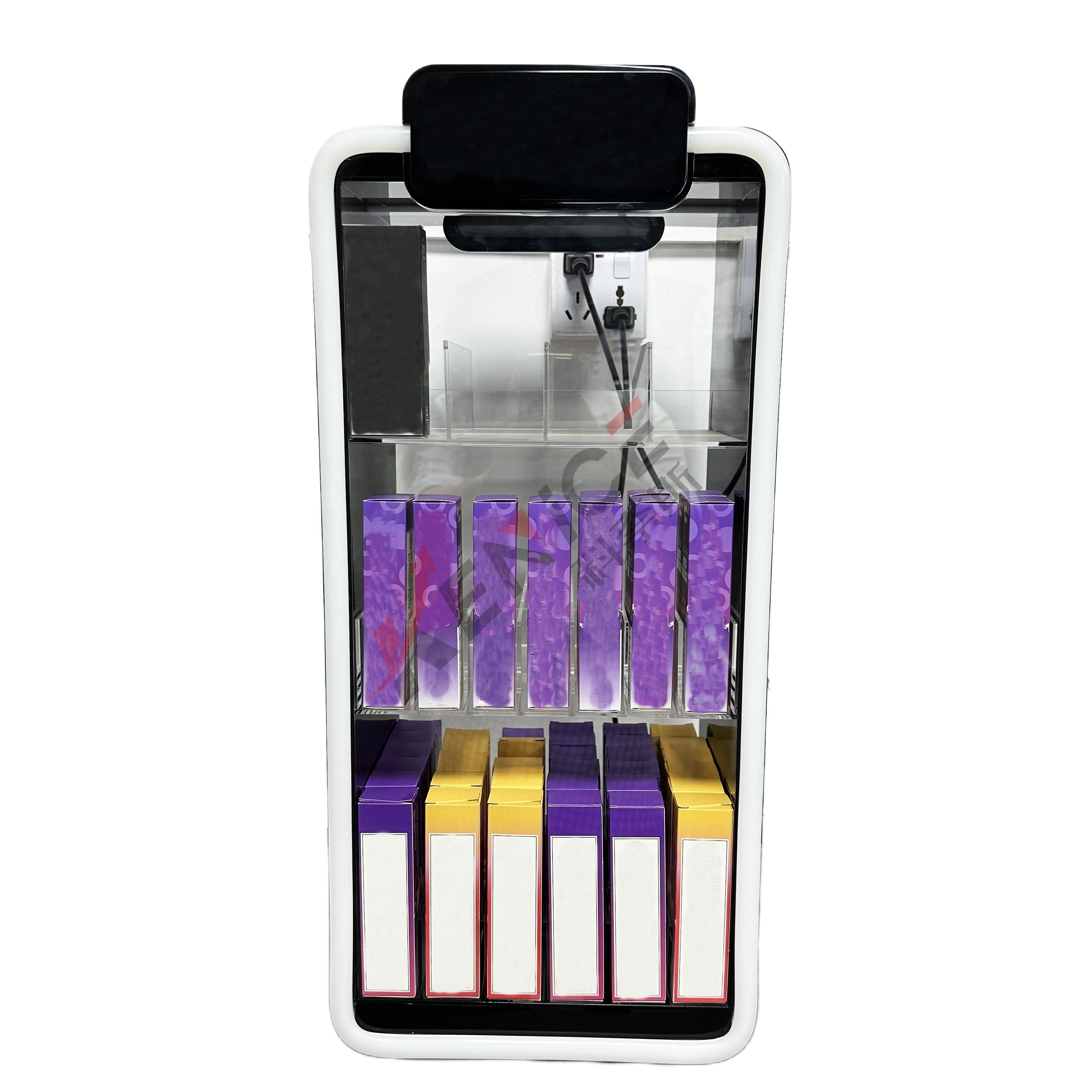 Fashion 3 Tiers LED Plexiglass Essential Oil Flavors Display Smoke Tobacco Showcase Acrylic Cigarette Lighter Display Racks