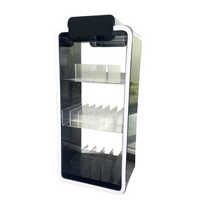 Fashion 3 Tiers LED Plexiglass Essential Oil Flavors Display Smoke Tobacco Showcase Acrylic Cigarette Lighter Display Racks