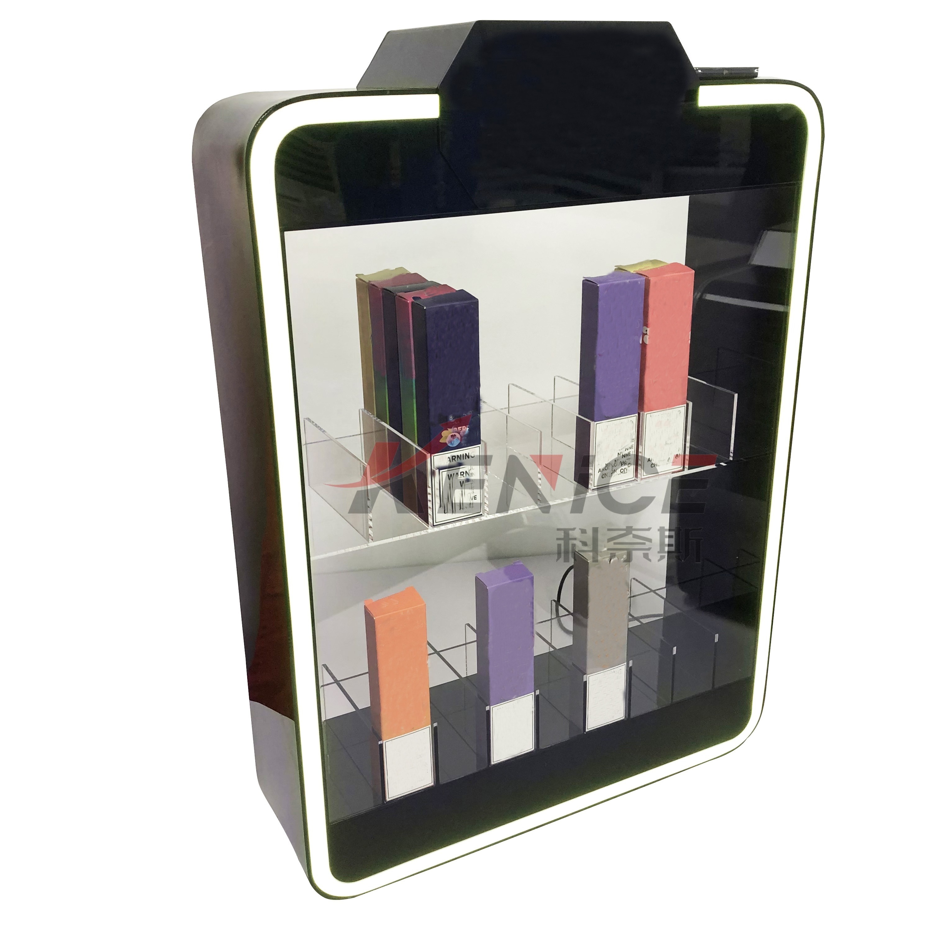 Wholesale Design Display Cabinet For Cigarette And Lighter 4 Shelves Locking Door Acrylic Countertop Display Case For Sale