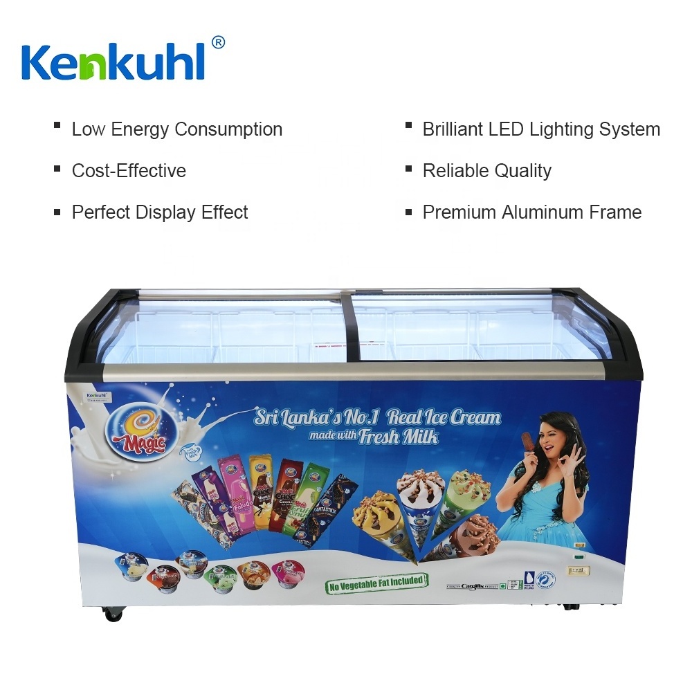 Kenkuhl gelato freezer ice cream display display ice cream freezer sticker