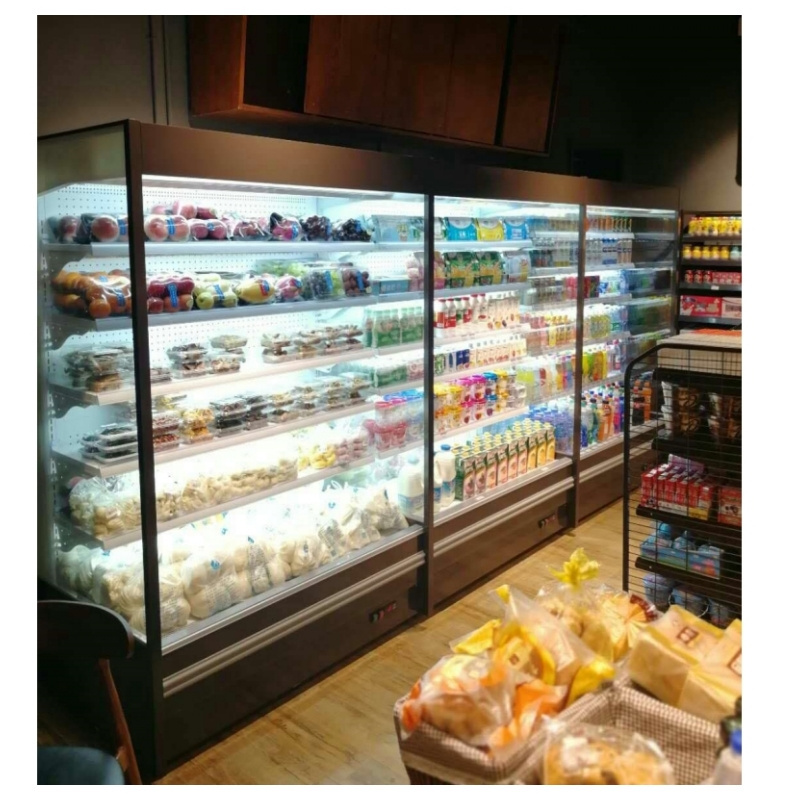 Kenkuhl Supermarket Multideck Air Curtain Display Chiller Commercial Open  Refrigerator