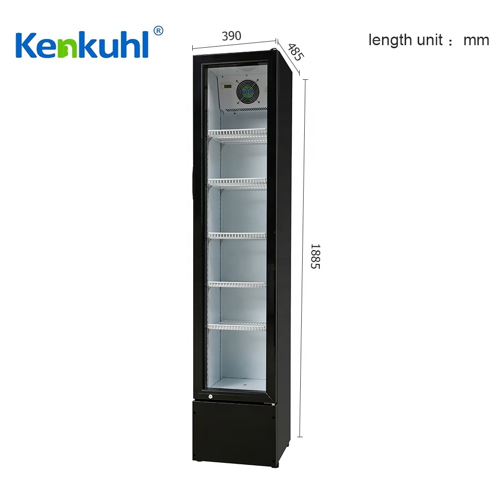 Kenkuhl commercial slim fridge display commercial upright freezer/chiller custom commercial beverage fridge